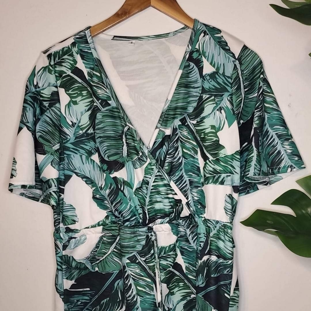 Palm leaf romper